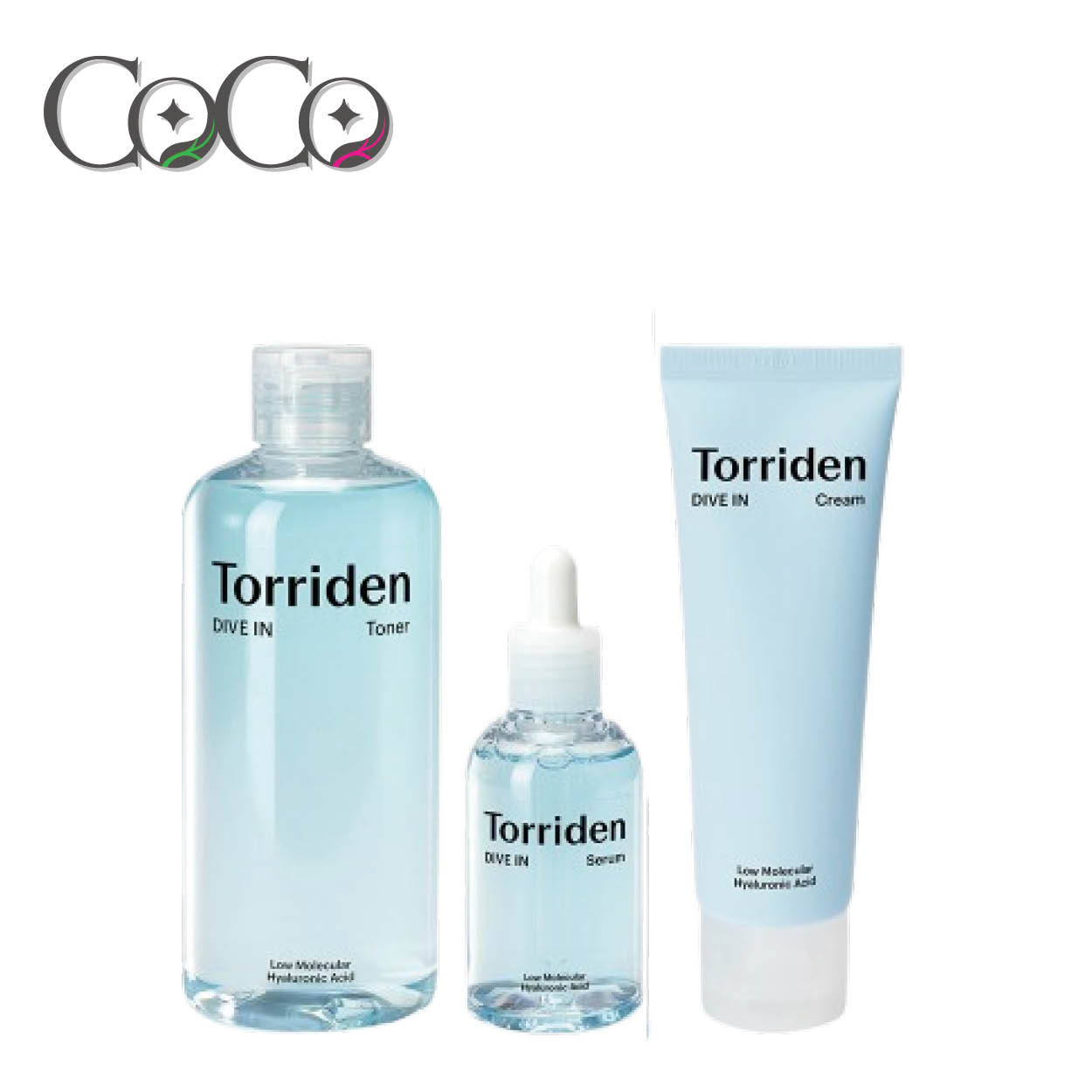 【正規品】ダイブイン 低分子 ヒアルロン酸 3点セット（セラム 50ml+トナー 300ml+クリーム 80ml） 5,031円