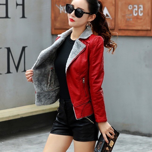 5228.裏ボアライダースジャケット（レッド）2019 春夏 sale 春夏 sale アウター コート 美ライン おしゃれ きれいめ オフィス ビジネス お出かけ パーティー 女子会 普段使い 通勤