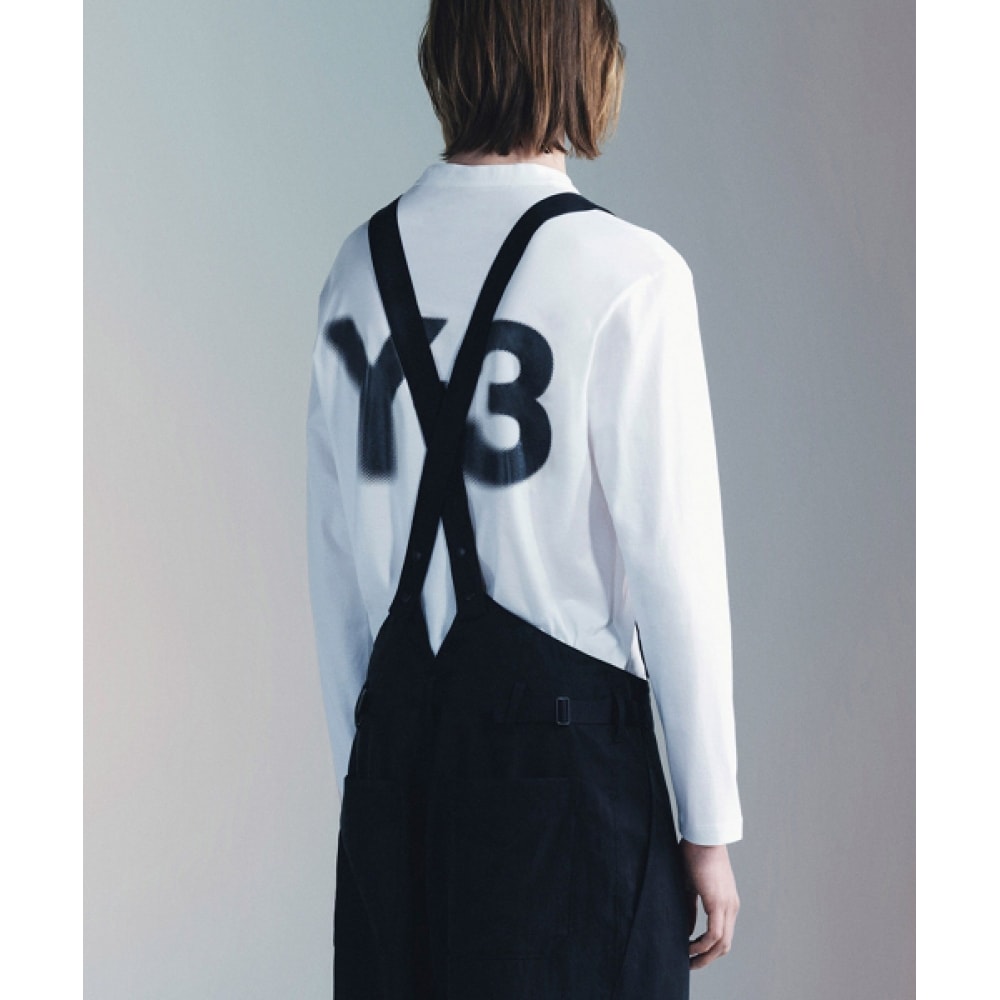 Y-3 (U) ロゴロングスリーブティーコアホワイトロゴ LS ティーコアホワイト