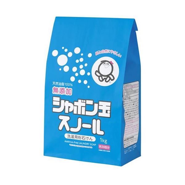 (まとめ) シャボン玉石けん 粉石けんスノール紙袋 1kg 1個 (×5セット)