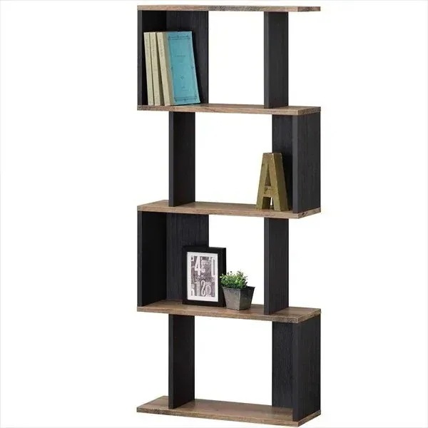 棚 シェルフ ラック 木製 おしゃれ 北欧モダン 間仕切り 低ホルムアルデヒド 省スペース シンプル 本棚 ブラウン 縦でも横でも使える