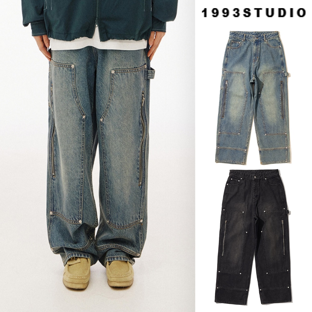 [1993studio] Double Knee Carpenter Washing Denim Pants