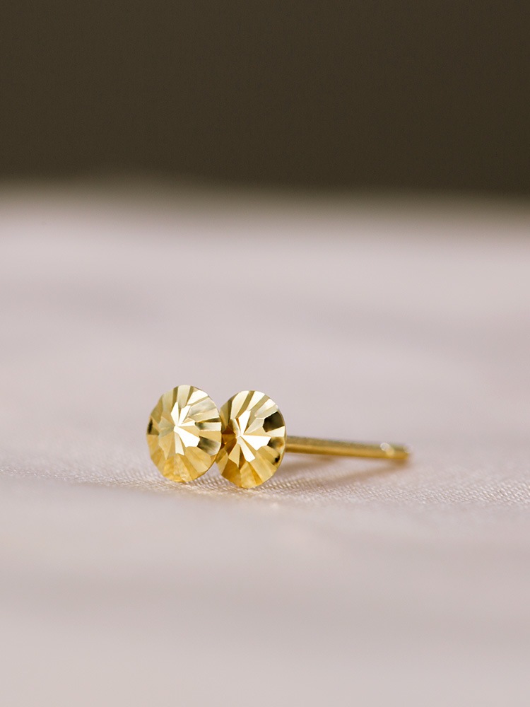 Au585ゴールドレーザーゴールドダイヤモンドイヤリング用の女性の耳のピアス純粋な14kゴールドイヤリング湿気抗アレルギーイヤリング 5,230円