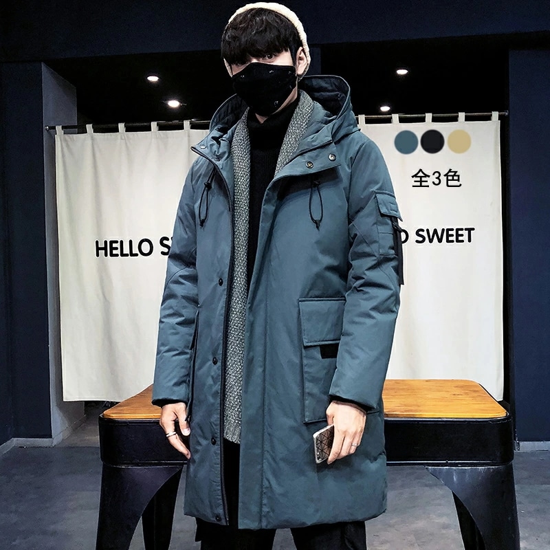 ダウンコート　メンズ　アウター　コート　ダウン　ロングコート　冬服　冬物　新作　大きサイズ　メンズファッション　内ポケット　フード付き　防寒　暖かい　アウトドア