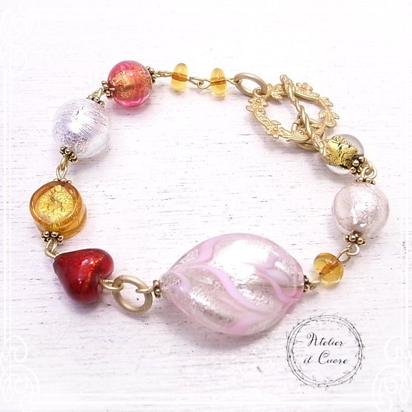 ブレスレット ヴェネチアン Passion fruitAtelier il Cuore [ クオーレ ] アクセサリー/ハンドメイド/作家