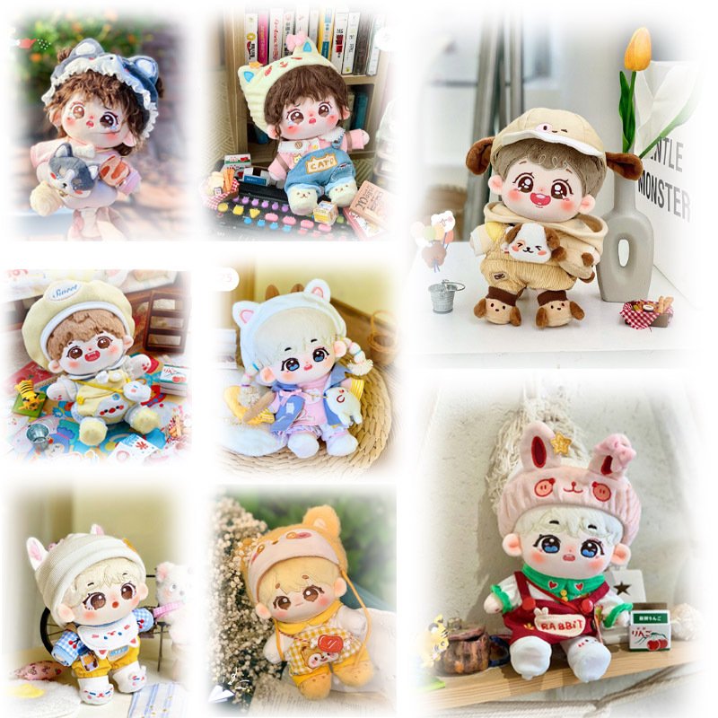ミニ洋服 15cm 20cmぬいぐるみ用服 日常服人形韓国ファッションアイドル衣装かわいい ドール洋服 kpop set