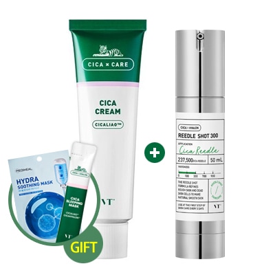 リードルショット300/700(ブースター 美容液)+シカクリーム 100ml / 韓国コスメ 導入液 ニードル エッセンス エイジングケア 角質ケア ブラックヘッド スキンケア ツヤ肌 ホーム