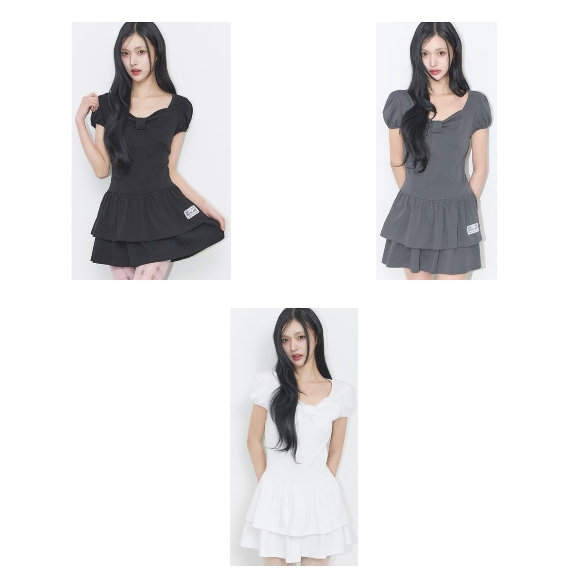 【ILLIGO】 BOW FLARE MINI DRESS 3色 正規品