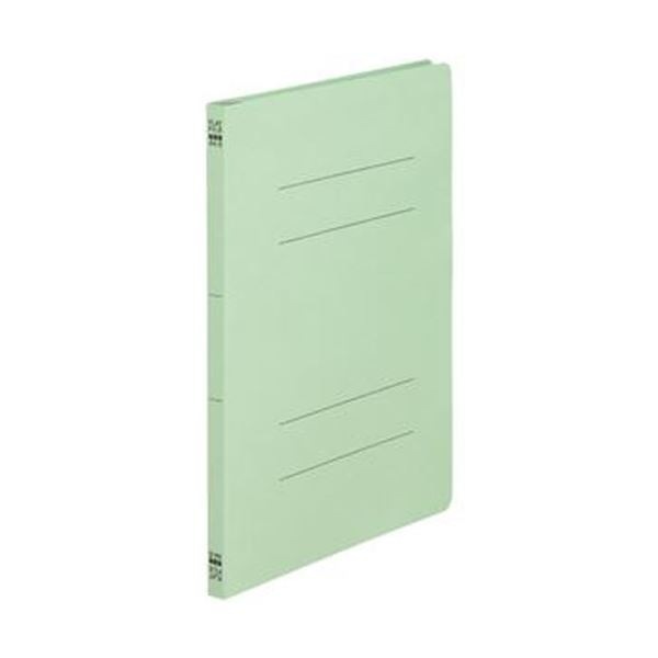 （まとめ）TANOSEE フラットファイル（ノンステープルタイプ）A4タテ 150枚収容 背幅18mm 緑 1パック（10冊）(×50セット)ファイル