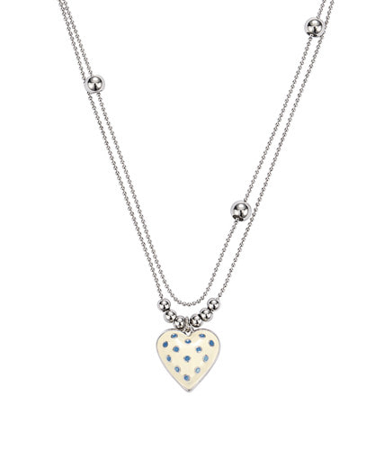 NFF dot heart necklace ivory ドットハートネックレス アイボリー 韓国アクセサリー 正規品 ネックレス