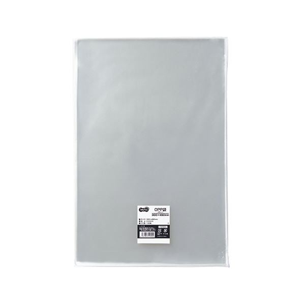(まとめ) TANOSEE OPP袋 フラット 300×450mm 1パック（100枚） (×10セット)
