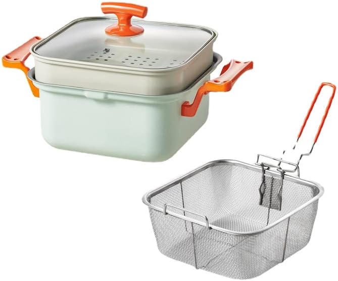 実用的だ 多機能 揚げ物用品 キッチンラック 家庭用小型フライパン 大容量ステンレス製品 システムパン唐揚げ フライドチキン フライドチキン 調理器具1