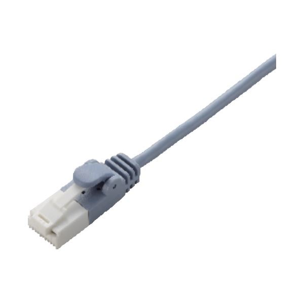 (まとめ)エレコム スリムタイプLANケーブル 3m LD-GPST/BU30(×5セット)