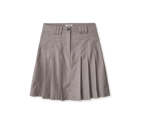 【aeae】 PLEATS SKIRT : BROWN