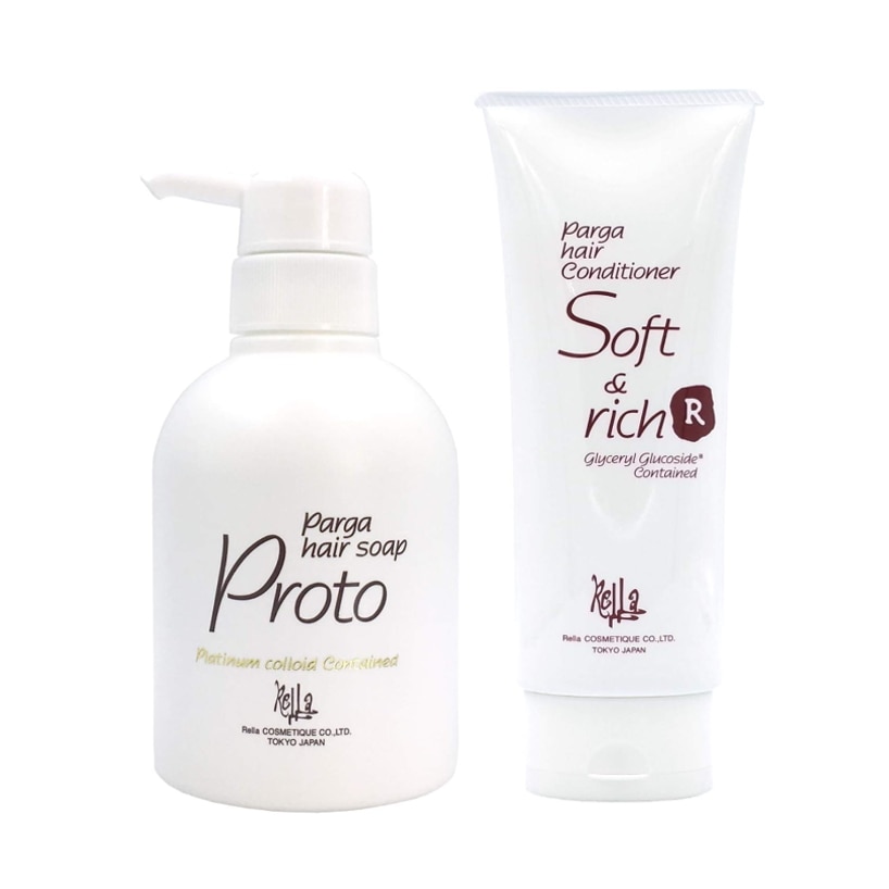 パルガ 【2点セット】アミノ酸シャンプー　ヘアソープ プロト 250ml ボトル　＆　ヘアケア トリートメント　ソフト&リッチ 210g　(男女兼用)　美容室専売品/正規品