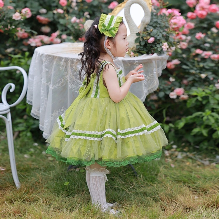 春夏女の子スーパーフェアリーレースガーゼベストドレス ロリータドレス スペインプリンセスドレス バースデードレス