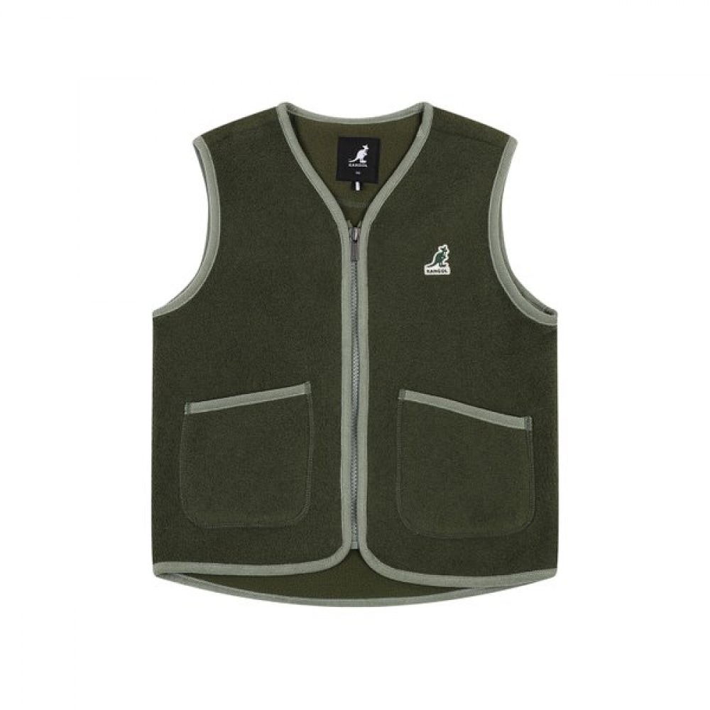 KANGOL KIDS マイクロライトフリースベスト グリーン 0104