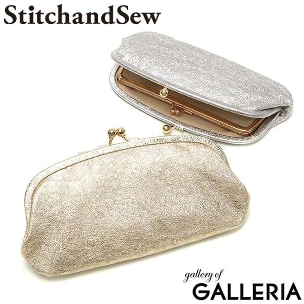 ステッチアンドソー 財布 StitchandSew 長財布 レディース がま口 ウォレット 本革 山羊箔 日本製 スティッチアンドソー CLW200