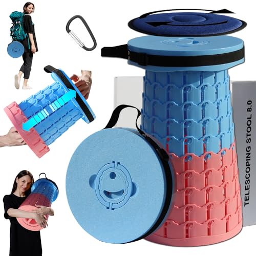 ALEVMOOMアップグレード 折りたたみ椅子 50cm 高さ調節可能 折りたたみいす 折り畳み椅子 折り畳みいす 耐荷重450kg クッションつき 第八代伸縮スツール おりたたみいす 頑丈 おりたた