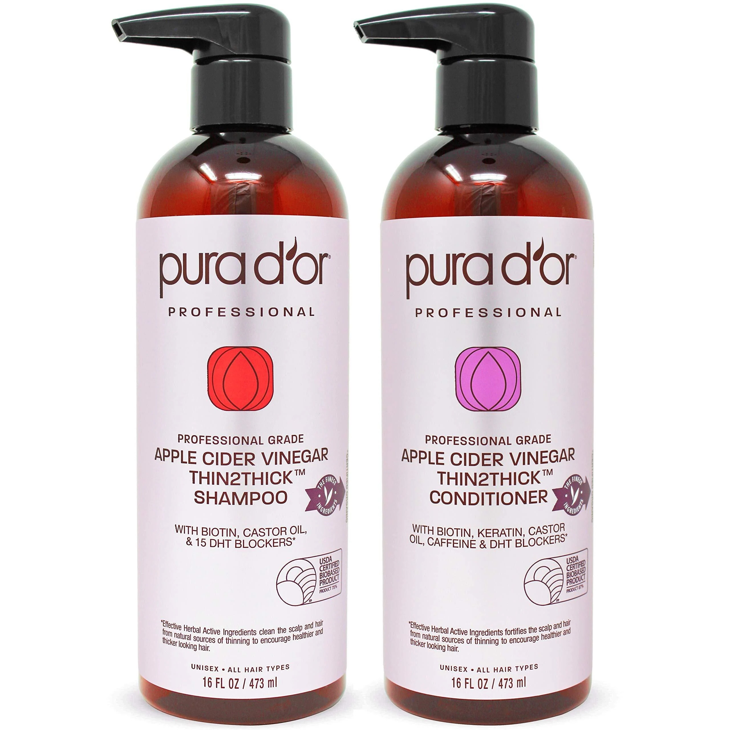 PURA D OR Apple Cider Vinegar Thin2Thick Set Shamp
