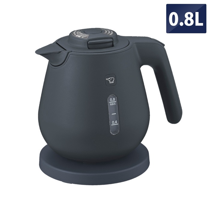 電気ケトル 0.8L 転倒湯もれ防止 蒸気セーブ CK-DC08-BM ソフトブラック