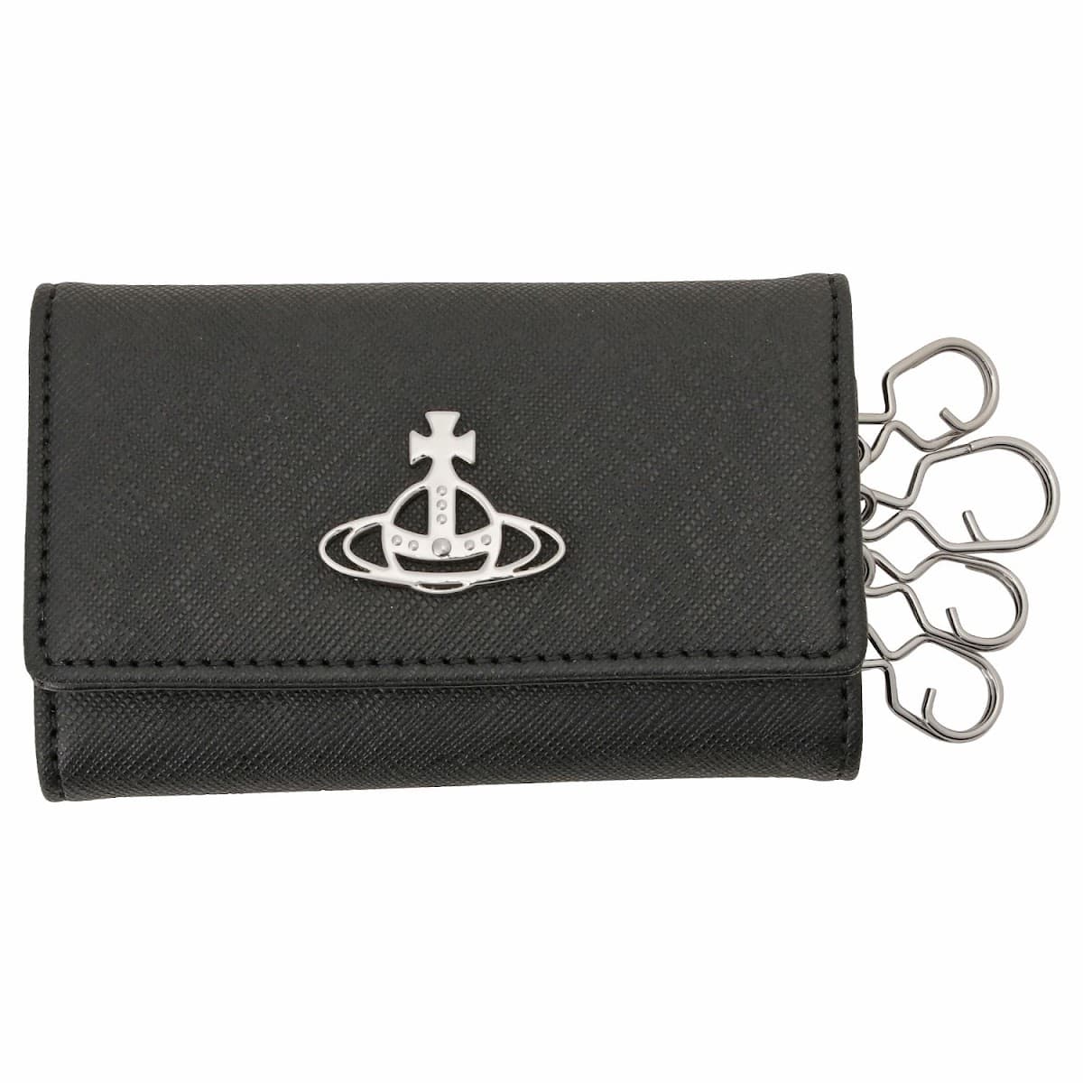 ヴィヴィアンウエストウッド キーケース Vivienne Westwood レディース 51020001 S000B N401 バイオグリーン サフィアーノ 4連 ブラック BIOGREEN SAFF