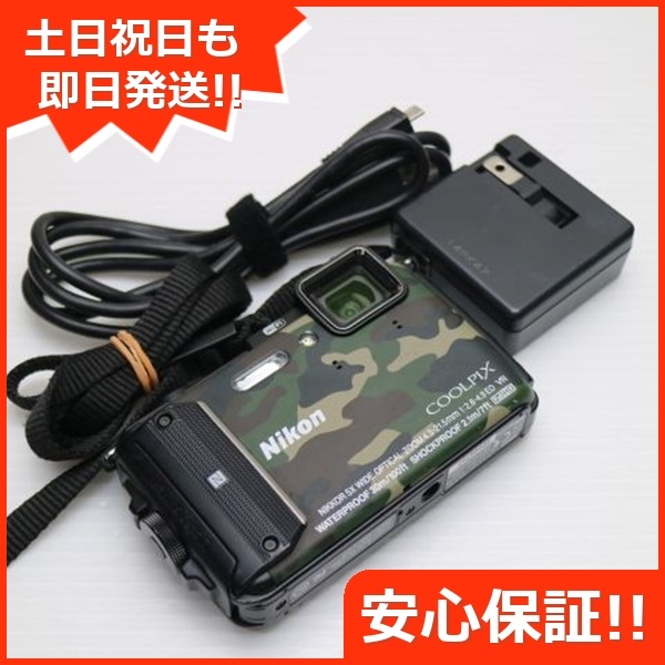 美品 COOLPIX AW130 カムフラージュグリーン コンデジ Nikon 145