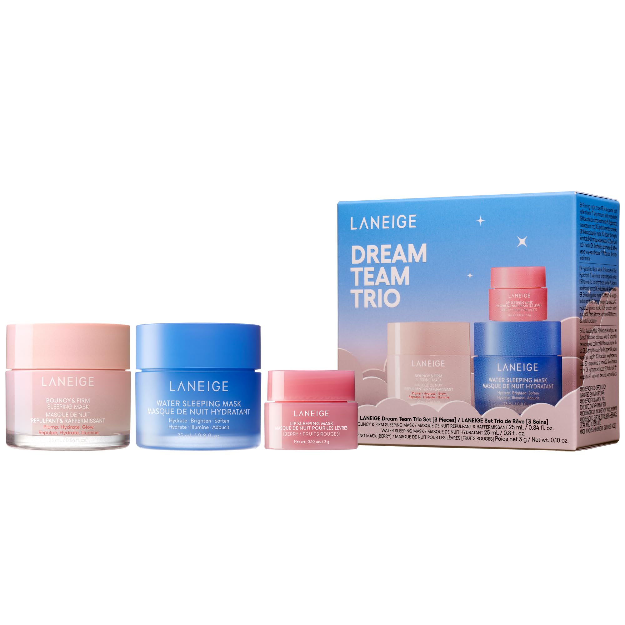 LANEIGE Dream Team Trio: Water Sleeping Mask, Lip Sleeping Mask, Bouncy and Firm Mask, Barrier-Boost 6,691円