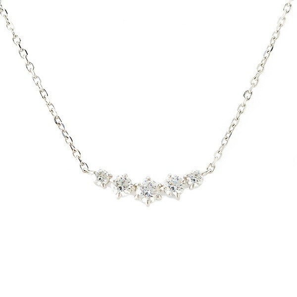 ネックレス レディース 5石 ライン 151744121028