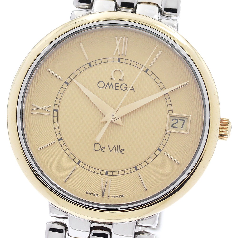 オメガ OMEGA デビル YGコンビ デイト クォーツ メンズ _958533【中古】