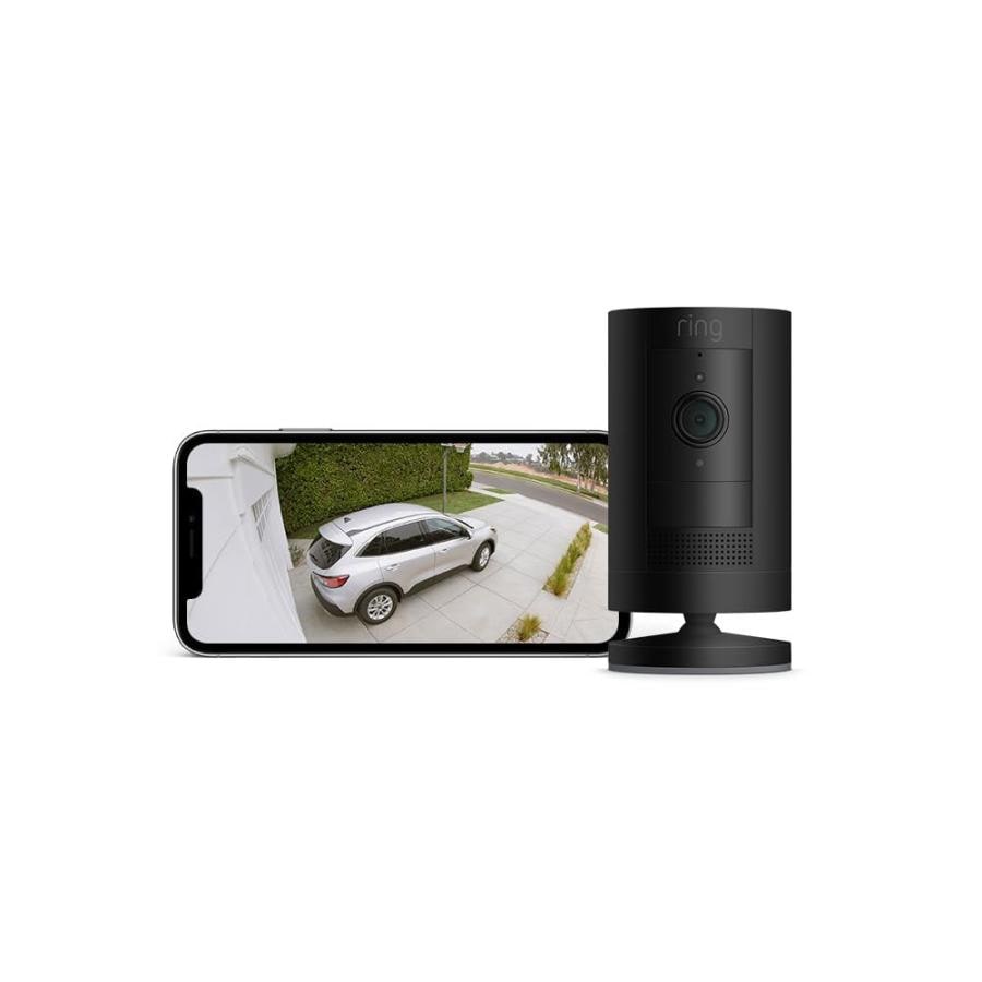 Ring Stick Up Cam Battery (リング スティックアップカム バッテリーモデル) 屋内・屋外で使える充電式セキュリティカメラ ブラック
