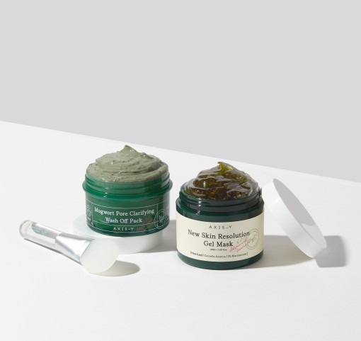 エクシーズワイ ホームケア ヴィーガンパック2点セット - よもぎ毛穴浄化 ウォッシュオフパック100ml & ホームスパ リリーフジェルマスク100ml