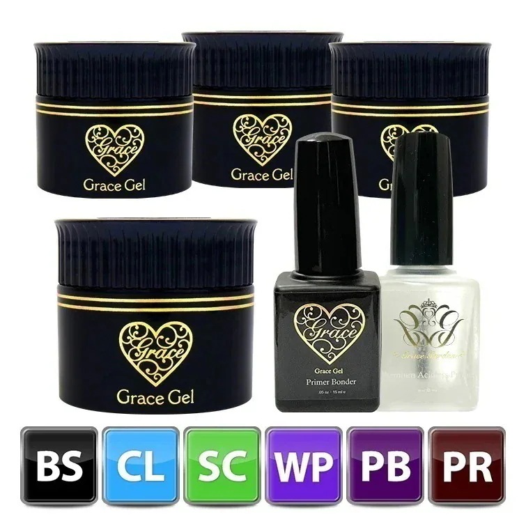 サンディング不要　グレースジェルよくばり+アシッドレスプライマー+プライマーボンダーセット