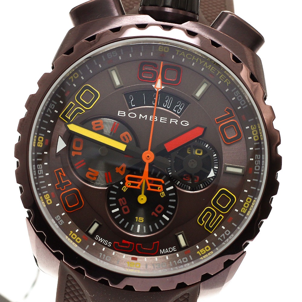 ボンバーグ BOMBERG BS45CHPBR.049-4.3 BOLT-68 クロマ デイト クォーツ メンズ 未使用品 箱・保証書付き_881530【中古】