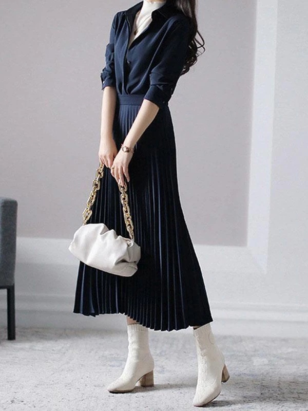 【限时折扣】ワンピース スーツワンピース プリーツ シフォン スリミング 韓国 ワンピース ドレス パーティードレス ロングワンピース 卒業式 ママ スーツ 入学式 ママ スーツ タイト