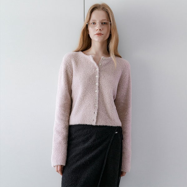 SILVER METALLIC YARN CROP CARDIGAN (CD-2244)