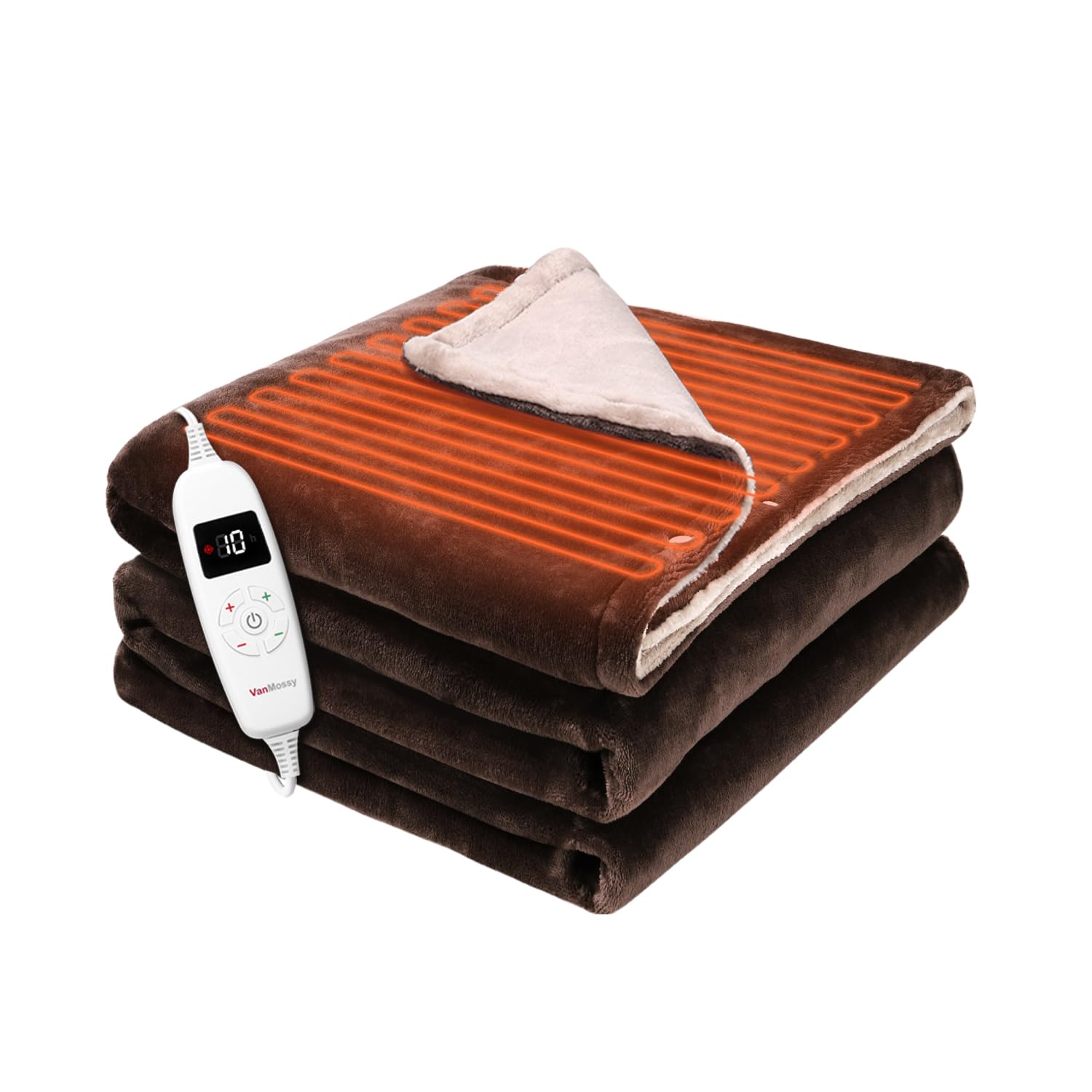 電気毛布 掛け敷き兼用 【発熱の新時代】188x130cm 毛玉なし 電気掛け敷毛布 一瞬でぽかぽか 省エネ 両面フランネル 10段階の温度調節 ダニ退治 1-8時間タイマー付き 暖房器具 厚手生地