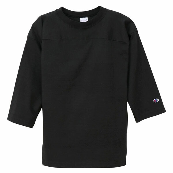 ティーテンイレブン 3/4スリーブ フットボール Tシャツ ヘビーウェイト T1011 ブラック c5-p405-090