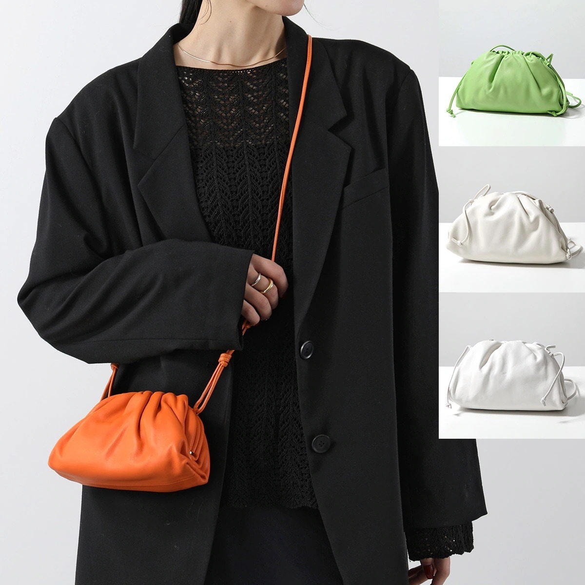 BOTTEGA VENETA ボッテガヴェネタ ショルダーバッグ The Pouch 20 ミニ ザ・ポーチ 585852 VCP40 V1BW0 レザー クラッチバッグ 鞄 カラー5色