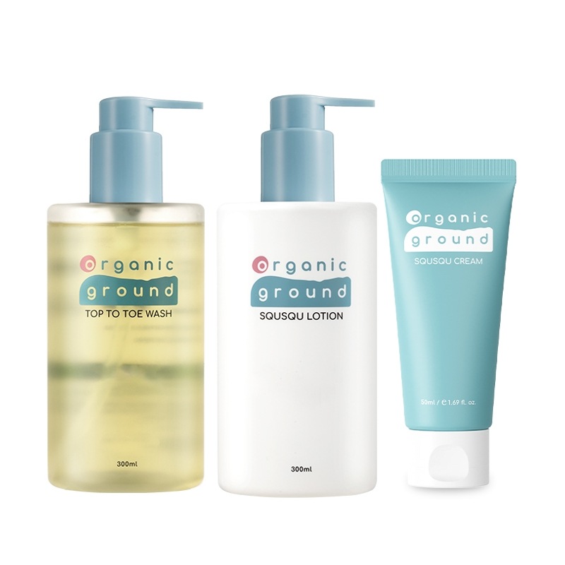 [パーフェクトスキンケアセット] トップトゥトウォッシュ 300ml + スクスクローション 300ml + スクスク高保湿クリーム 50ml