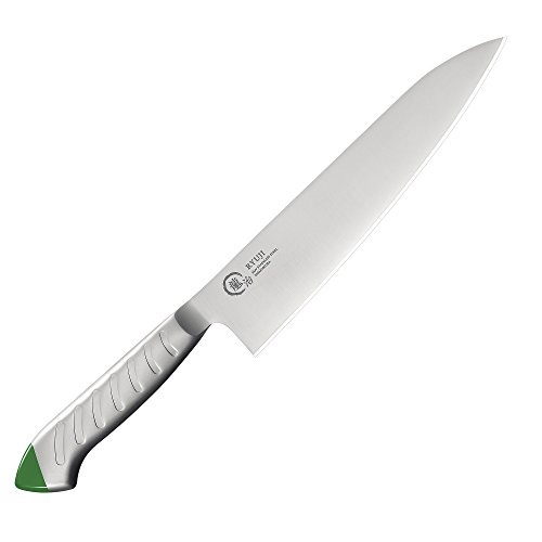 龍治 ステンカラー 牛刀包丁 210mm 緑 RYS-14G
