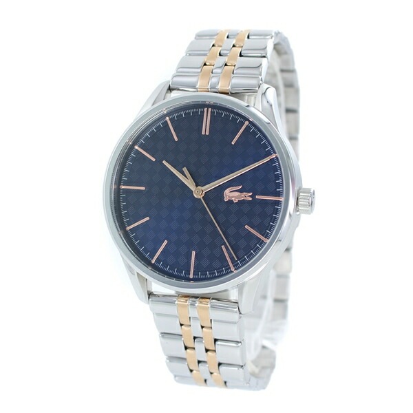 LACOSTE ラコステ 時計 メンズ 腕時計 手表 42ミリ ネイビー ピンクゴールド シルバー ステンレス シンプル 2011048 誕生日プレゼント ポイント消化