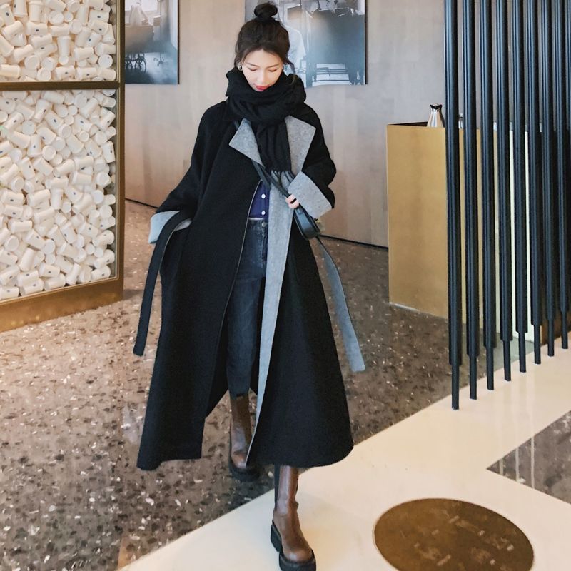 新品 大人気 チェスターコート レディース コート ロング丈 トレンチコート ラシャ アウター 無地 ブラック カジュアル 秋冬 ゆったり 着痩せ フォマール 通勤