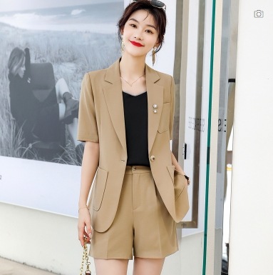 デート モテコーデ サイズ豊富 セットアップ ジャケット ズボン ショートパンツ ミニ ミニ丈 ショート ショート丈 袖あり 5分袖 五分袖 襟付き ポケット 前開き 上下セット 2点セット かわいい