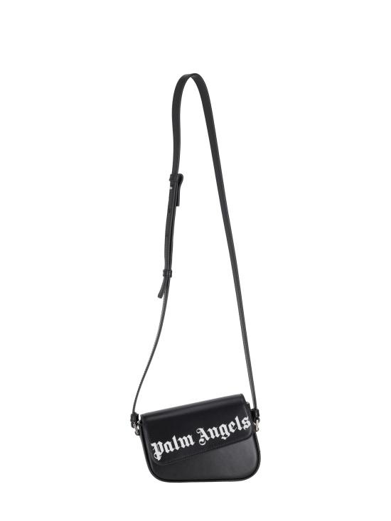 PALM ANGELS Women Shoulder Bags PWNN018S26LEA001 1003 BLACK OFF WHITE