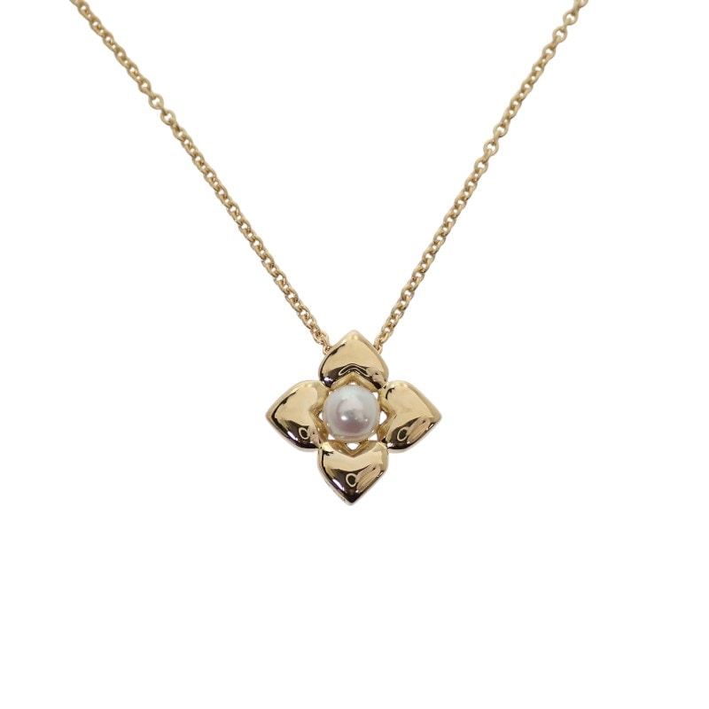 パール ペンダント ネックレス K18イエローゴールド 18金 1粒 パール 3.8mm レディース ジュエリー アクセサリー【Aランク】