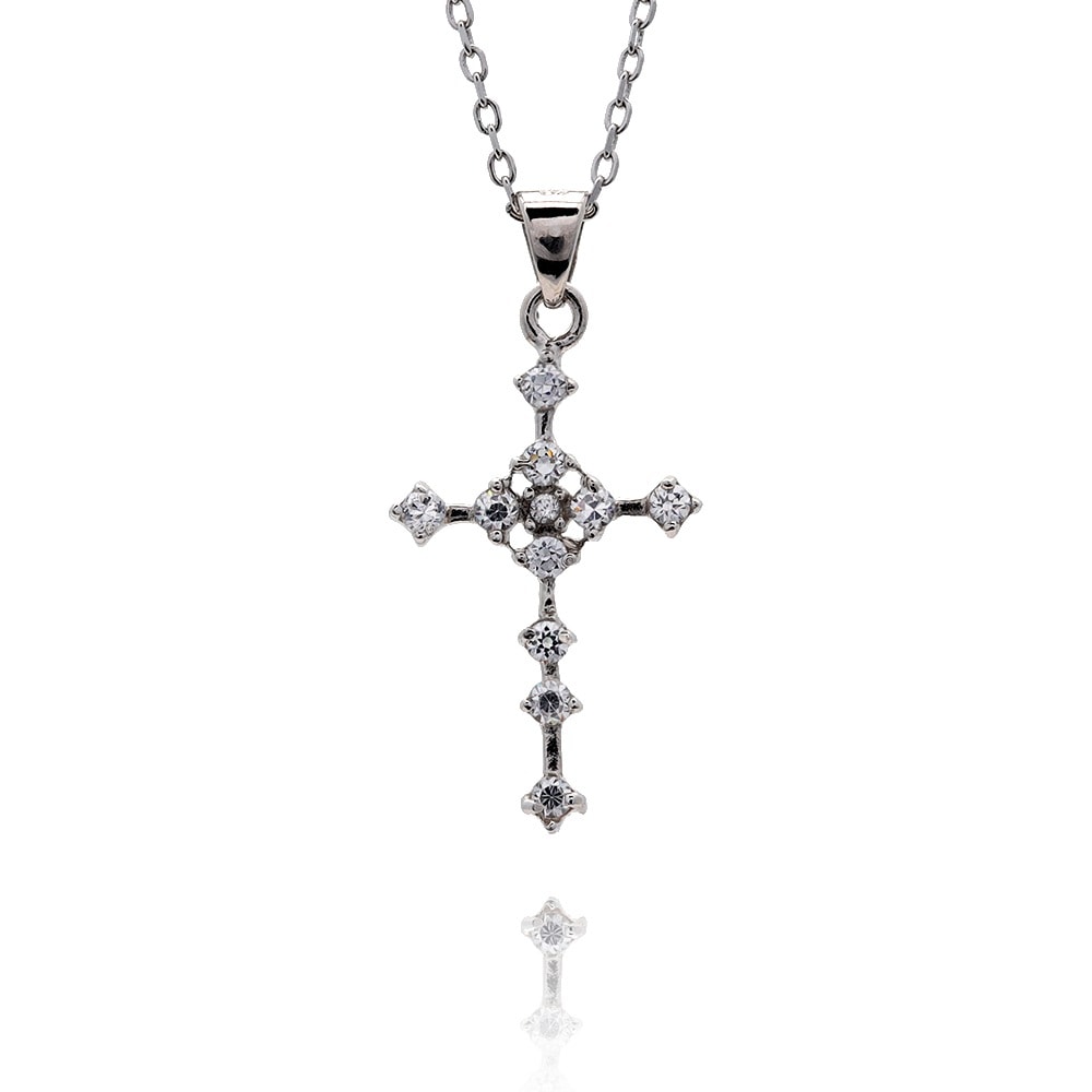 S925 ゴシック 十字架 ネックレス [fhns062-silver]