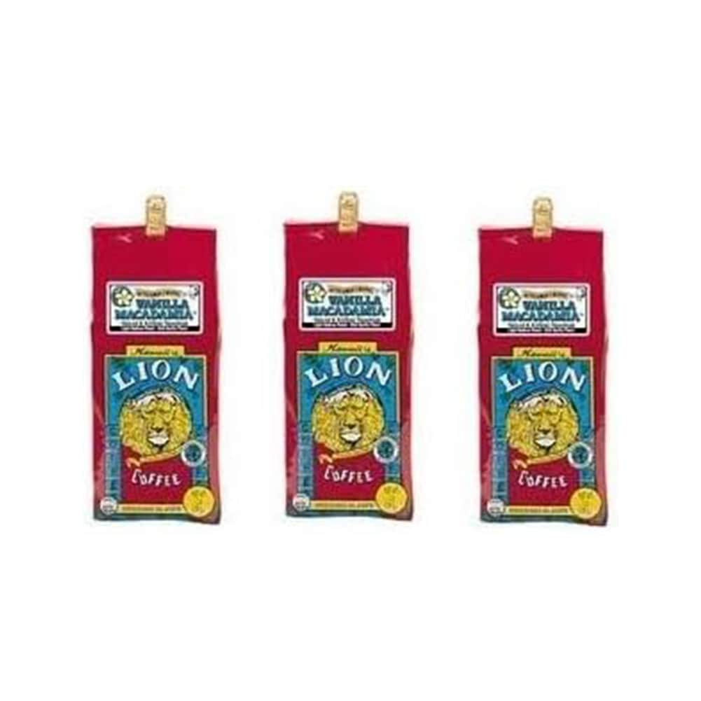 ライオンコーヒー バニラ マカダミアナッツ 283g×3パック (粉)