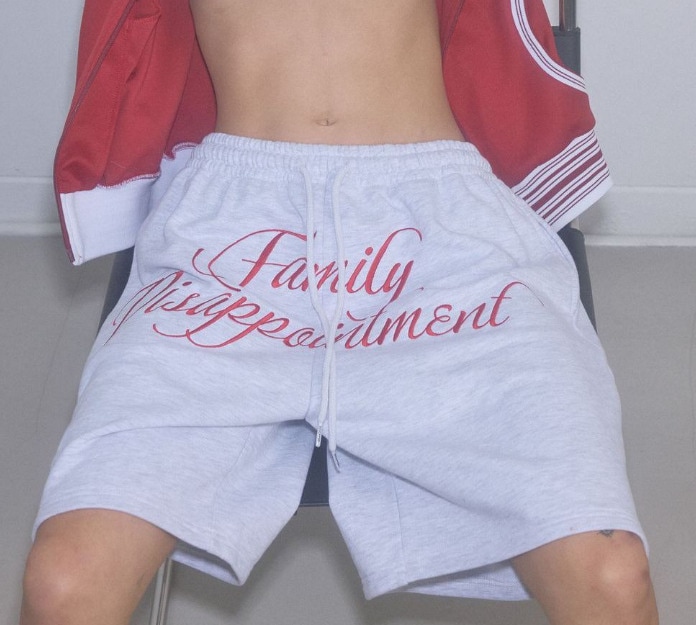 [韓国の人気商品]Bad Seed Sweat Half-pants White Melange