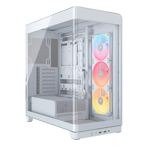 ミドルタワー型PCケース FRAME 4500X LX-R RGB iCUE LINK Panoramic Glass E-ATX/白 CC-9011317-WW